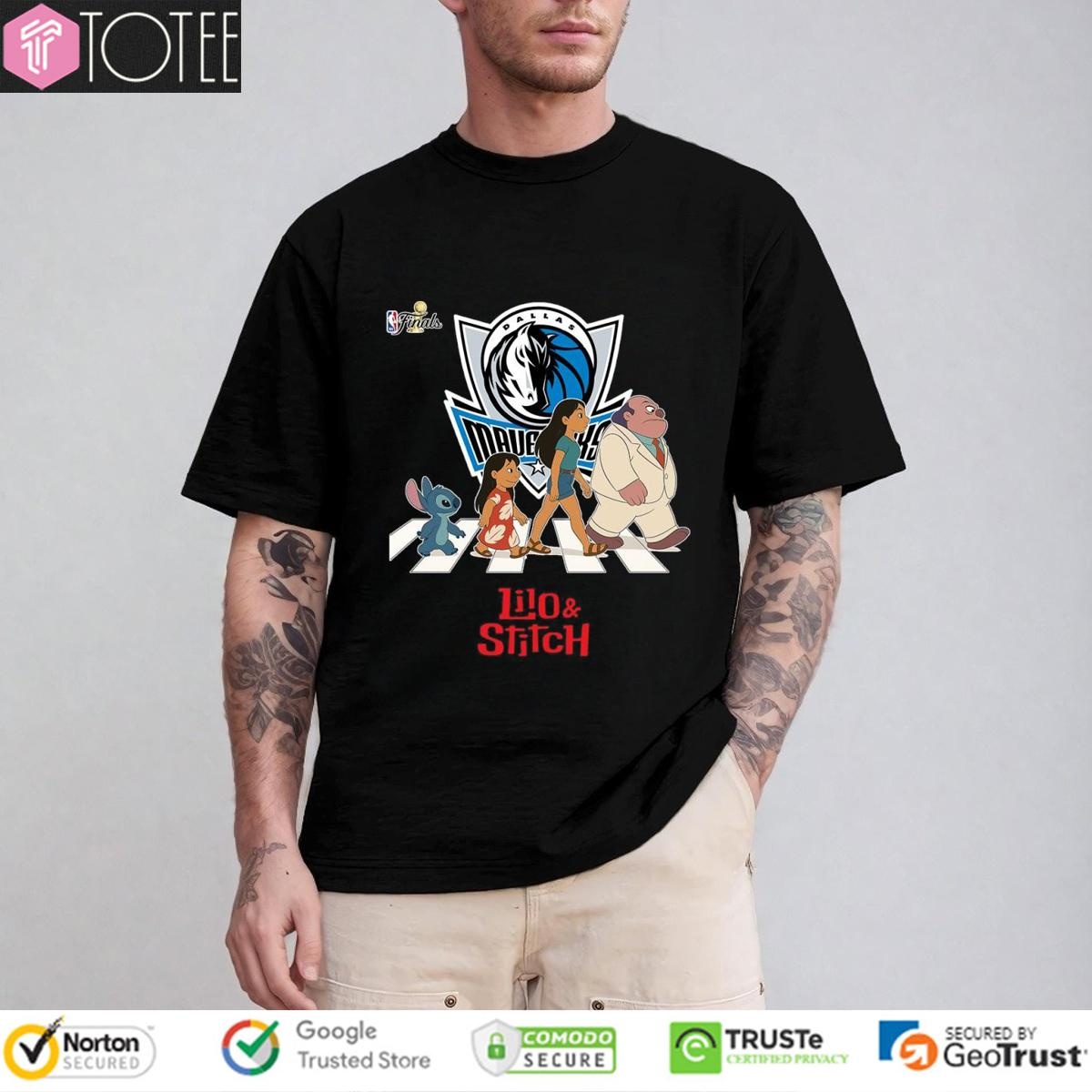 Lilo And Stitch Abbey Road Dallas Mavericks Nba Finals T-shirt