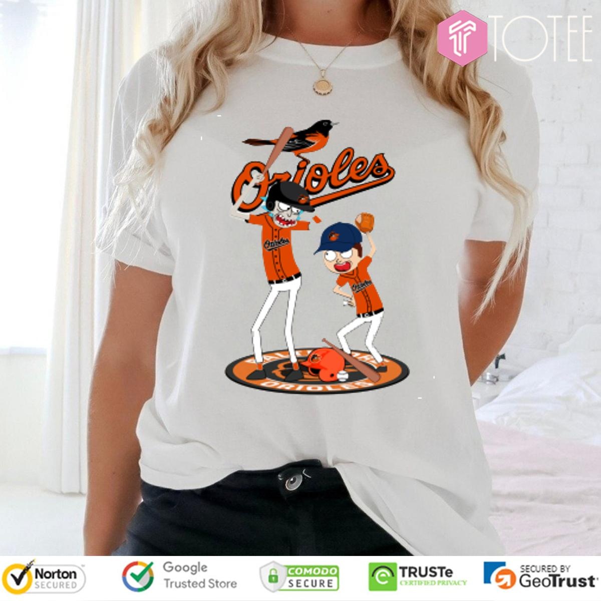 Rick And Morty Baltimore Orioles Baseball T-shirt