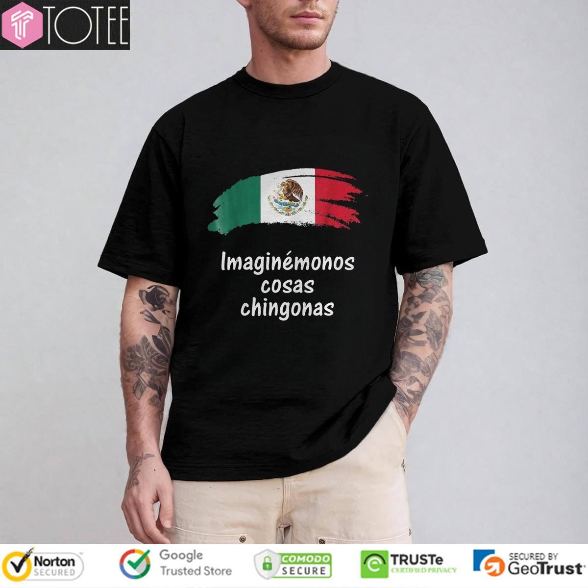Imaginémonos Cosas Chingonas Mexican Flag T-shirt