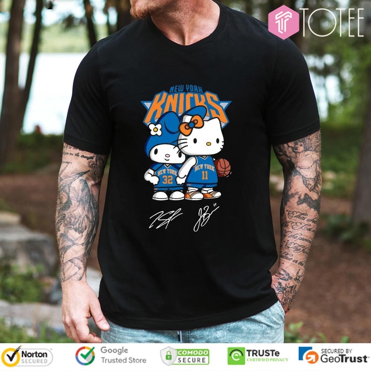 Hello Kitty New York Knicks Karl-Anthony Towns Jalen Brunson Signatures T-shirt