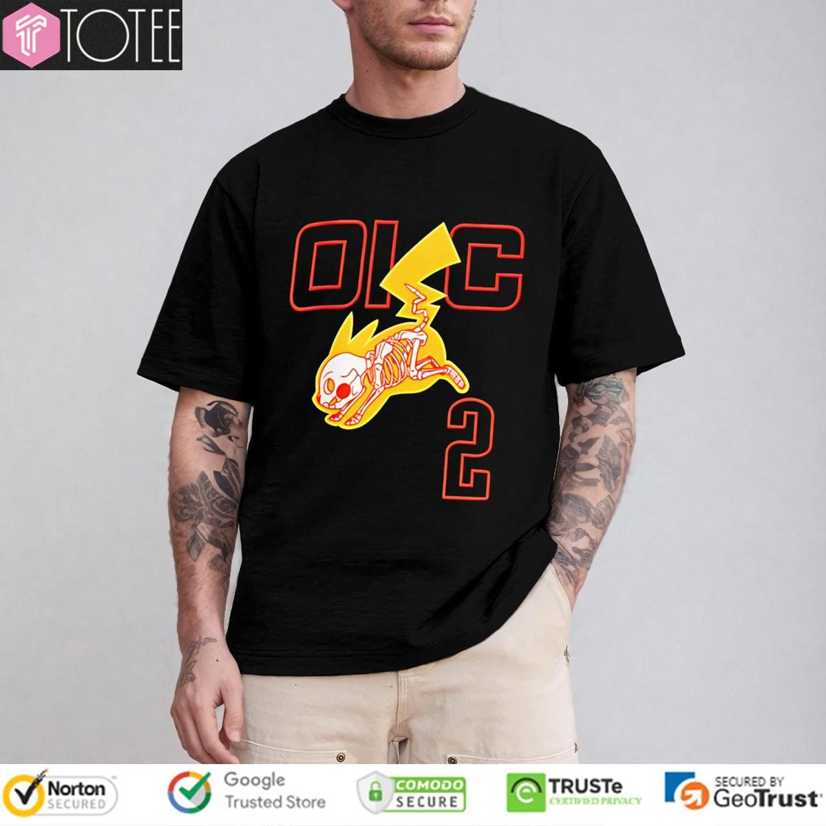 Pikachu X-Ray Pokemon Oklahoma City Thunder T-shirt