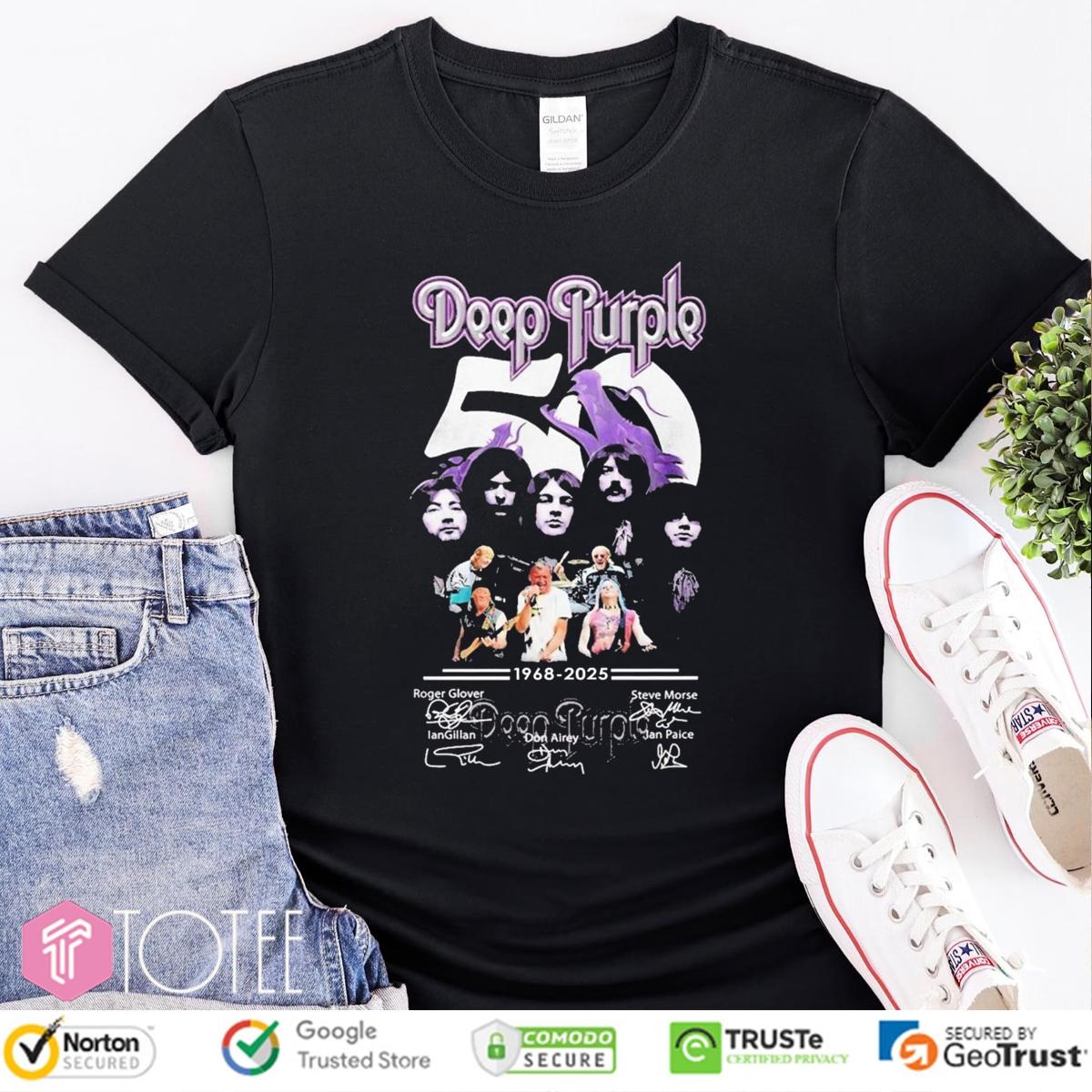 57 Years 1968-2025 Deep Purple Signatures T-shirt