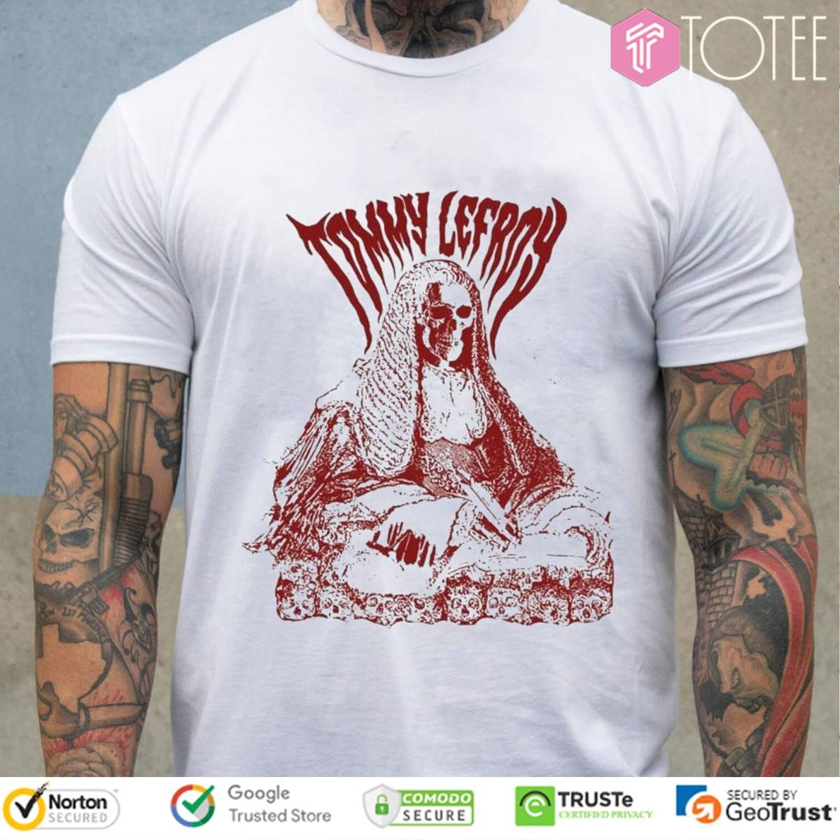 Amelia Woolley Wearing Tommy Lefroy Heavymetal Tom T-shirt