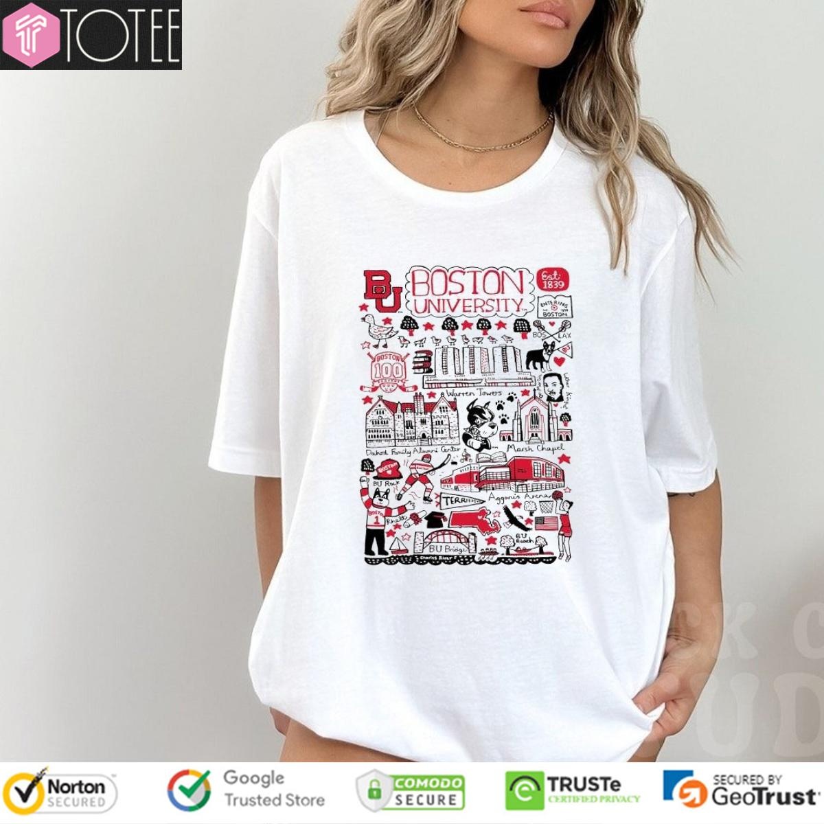 Boston University Art Illustration T-shirt