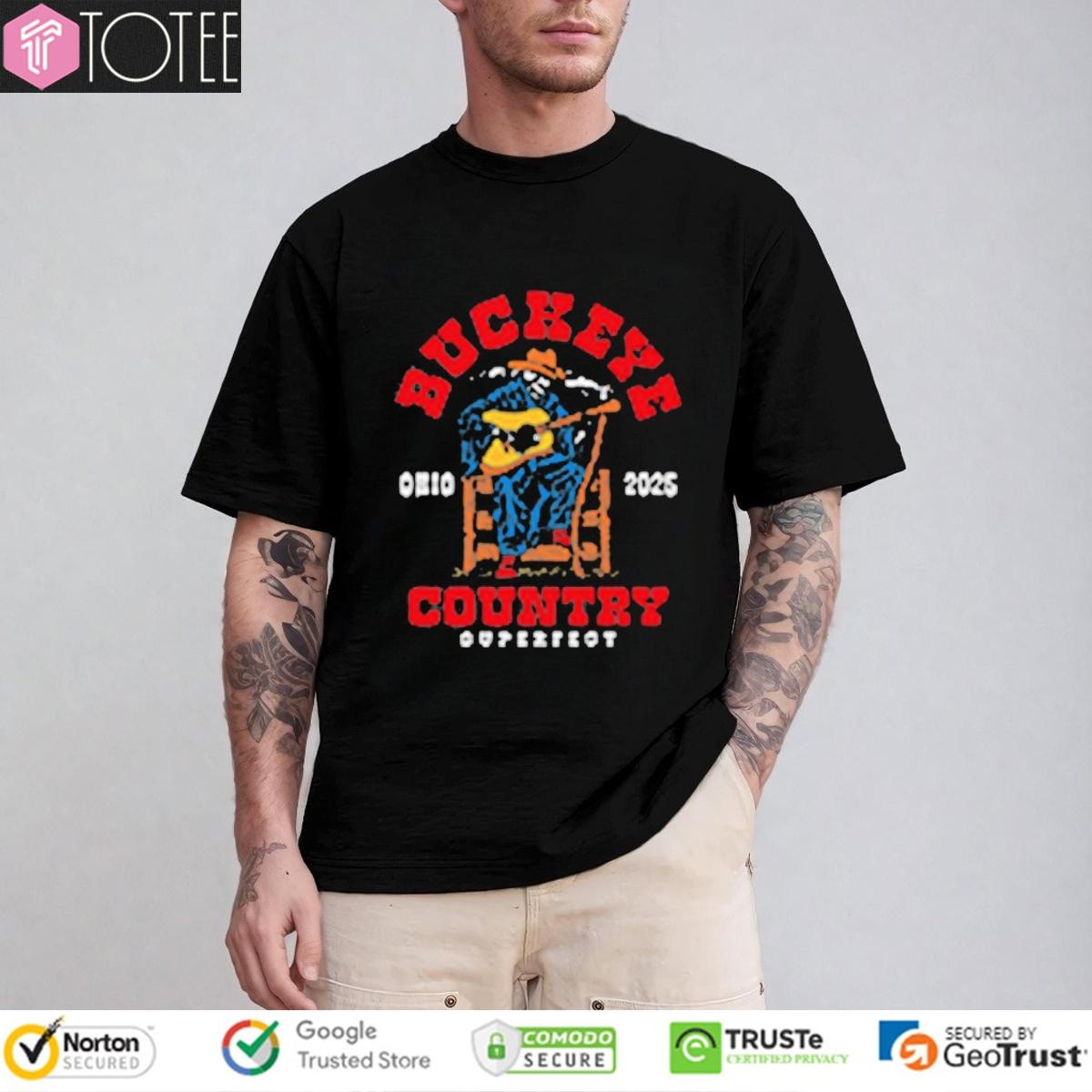 Buckeye Country Superfest Grim Reaper Guitar Ohio 2025 T-shirt