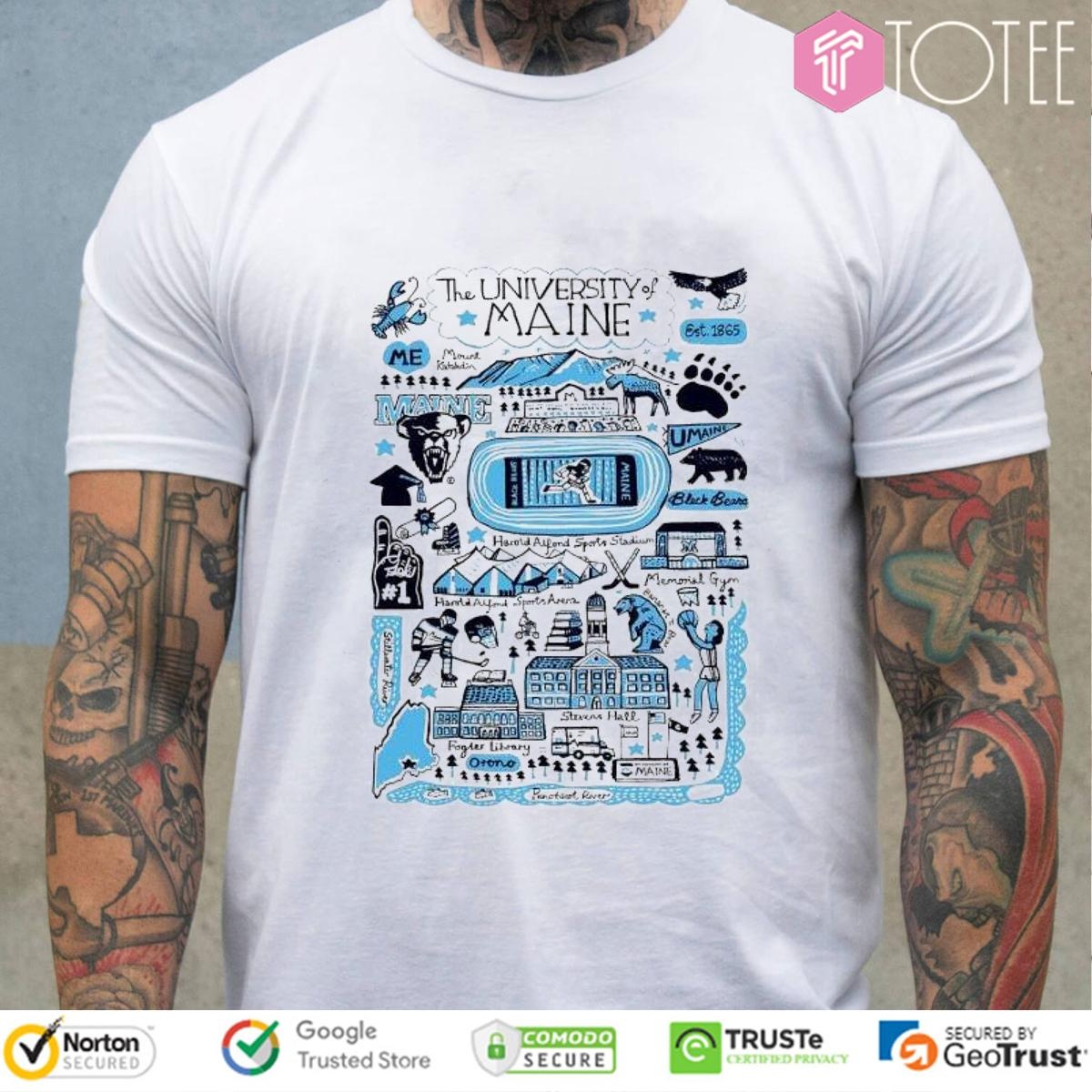 University Of Maine Art Illustration T-shirt