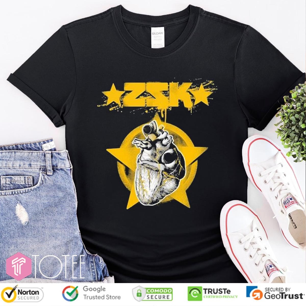 Zsk Herz Fur Die Sache 10 Jahae Tour 2024 Heart Star T-shirt