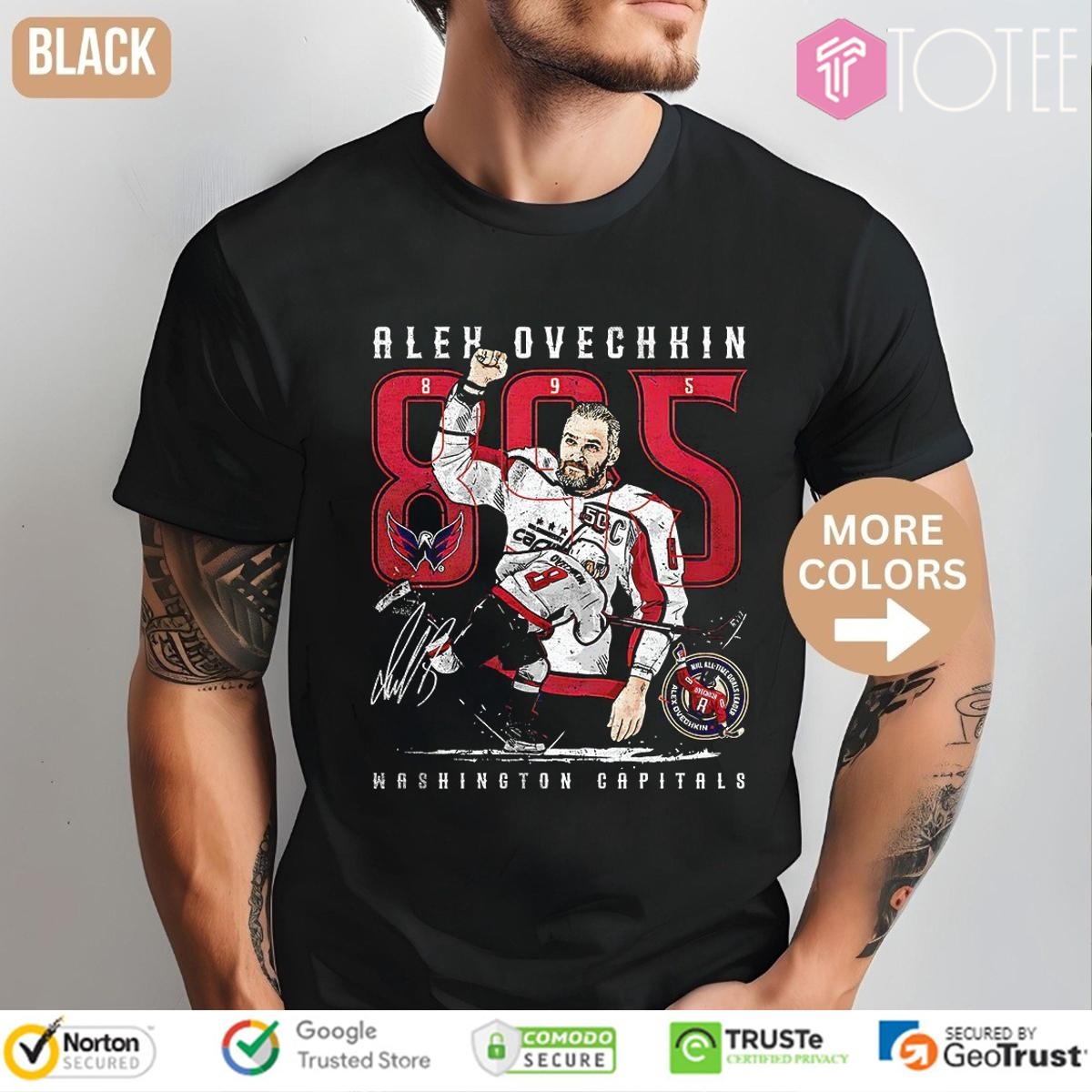 Alex Ovechkin 895 Nhl All Time Goals Washington Capitals Signature T-shirt