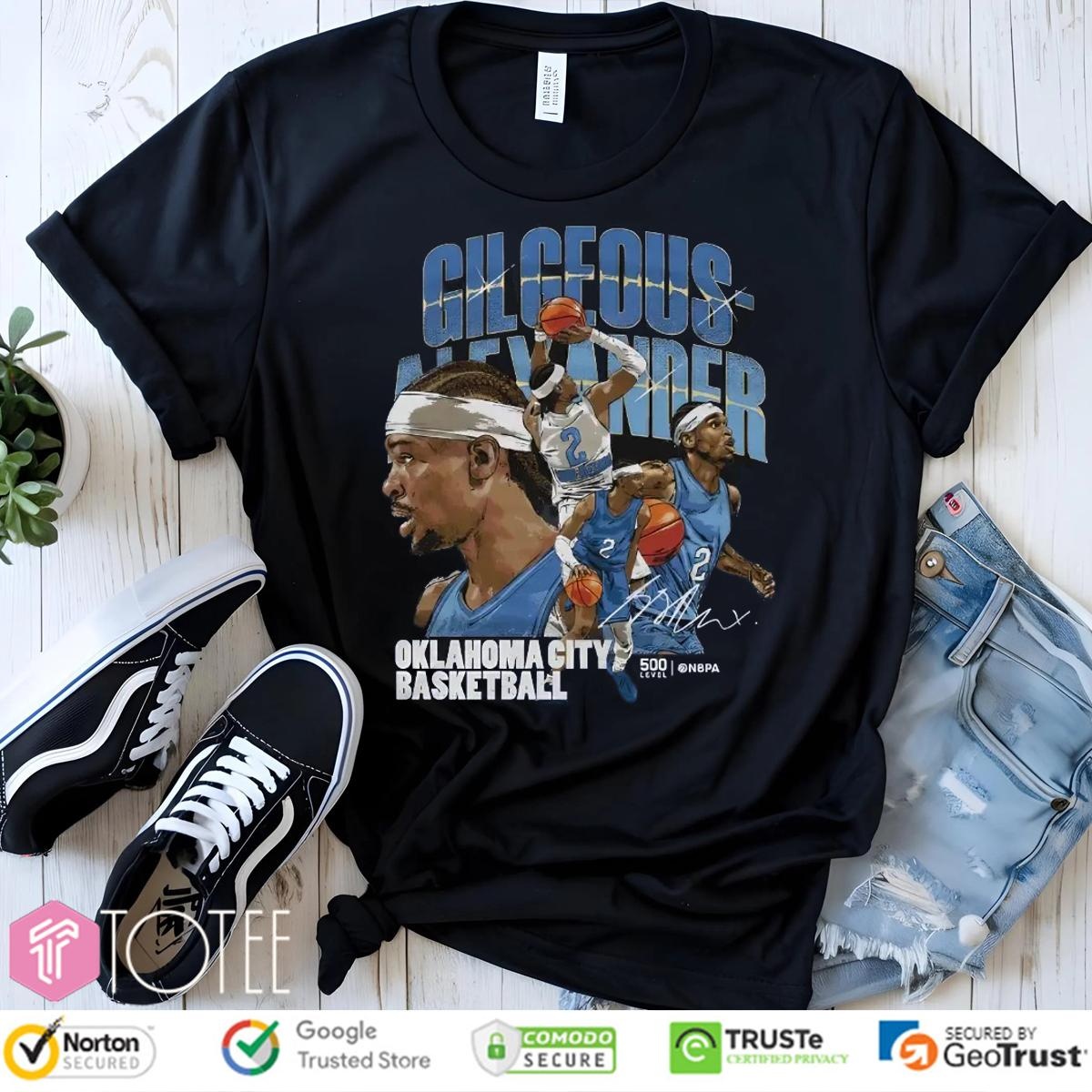 Shai Gilgeous-Alexander Oklahoma City Thunder Basketball Signature T-shirt