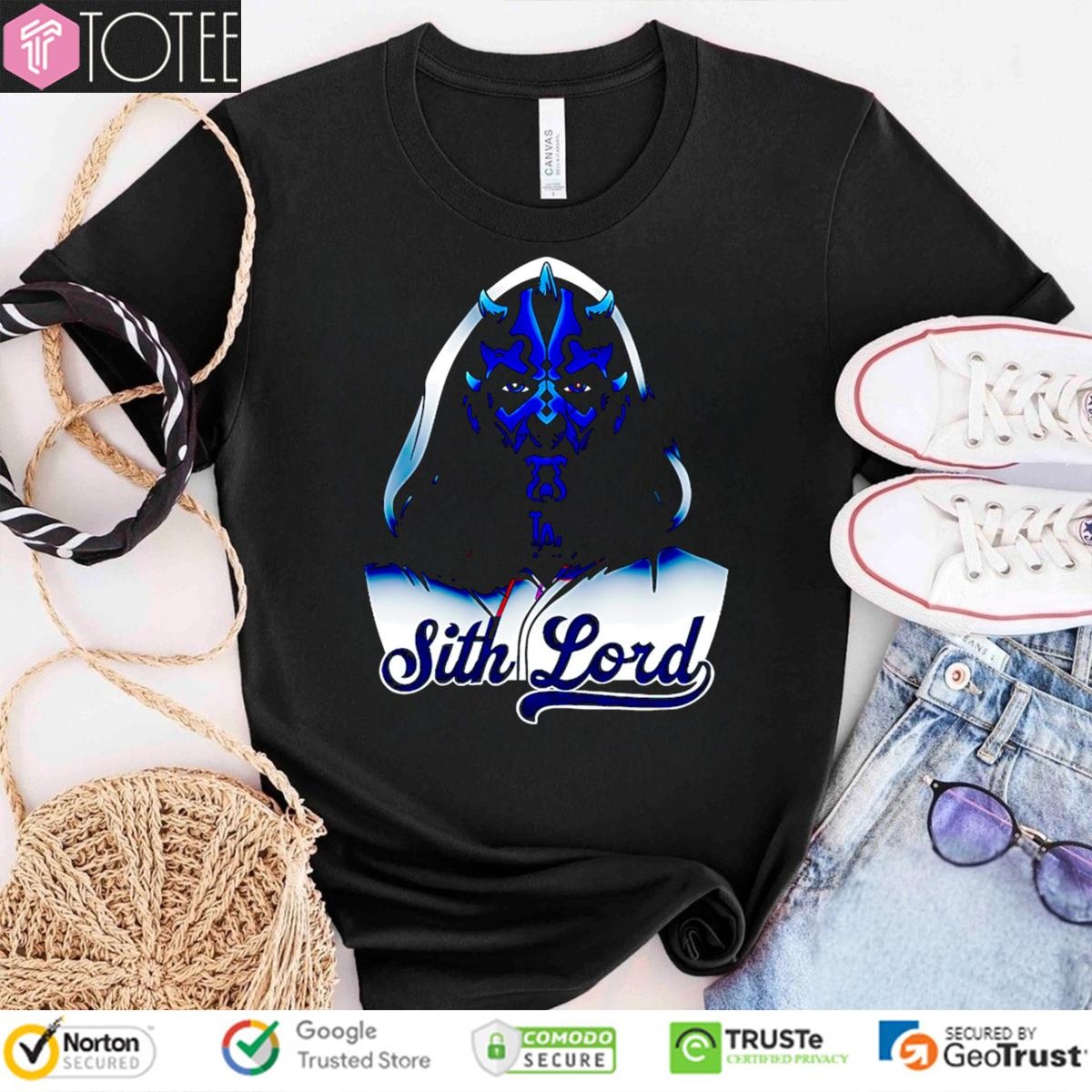 Star Wars Sith Lord Parody Los Angeles Dodgers Baseball T-shirt
