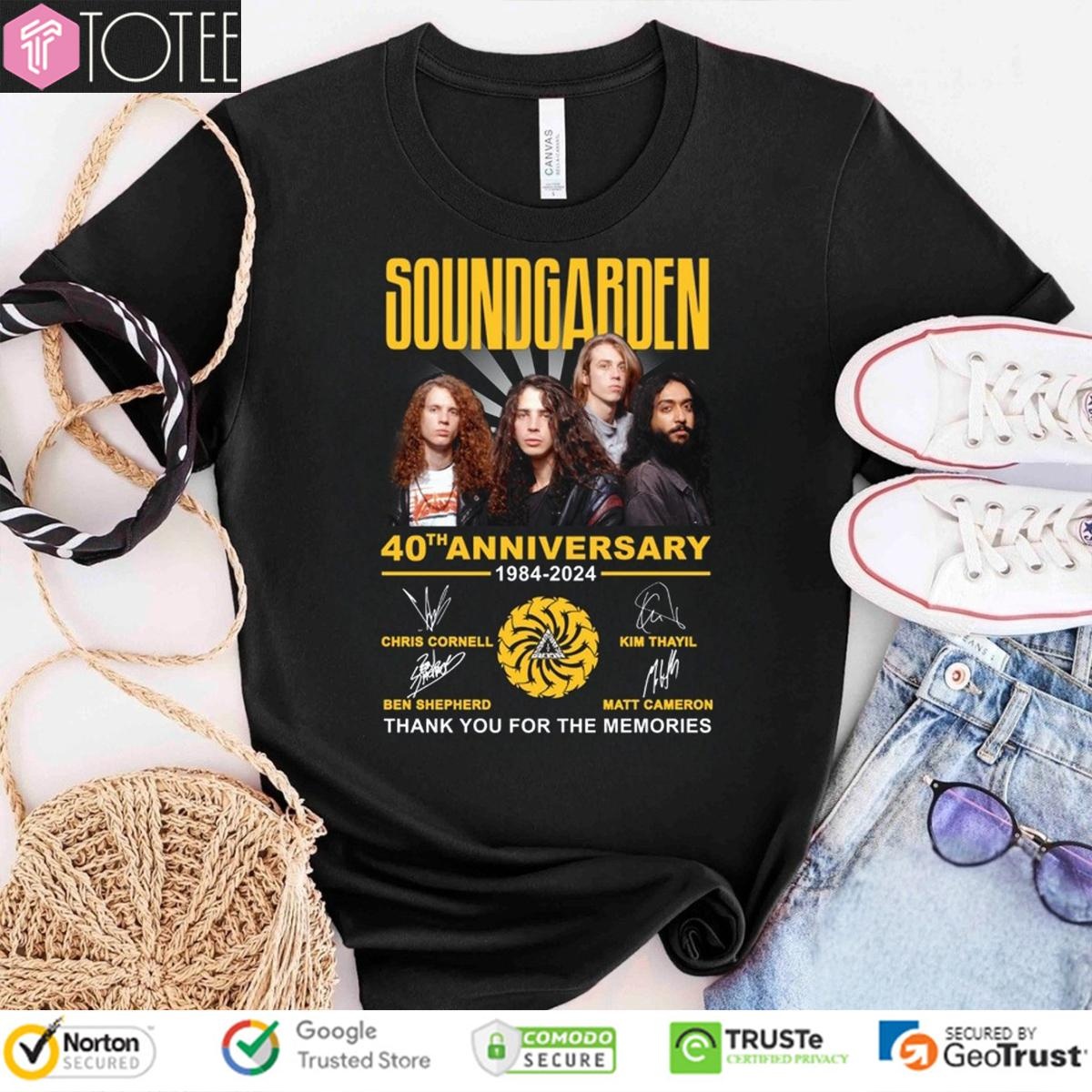 40Th Anniversary 1984-2024 Soundgarden Signatures T-shirt