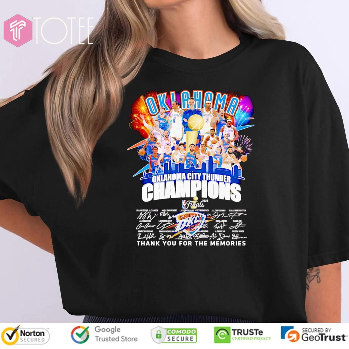 Oklahoma City Thunder Champions Signed T-shirt