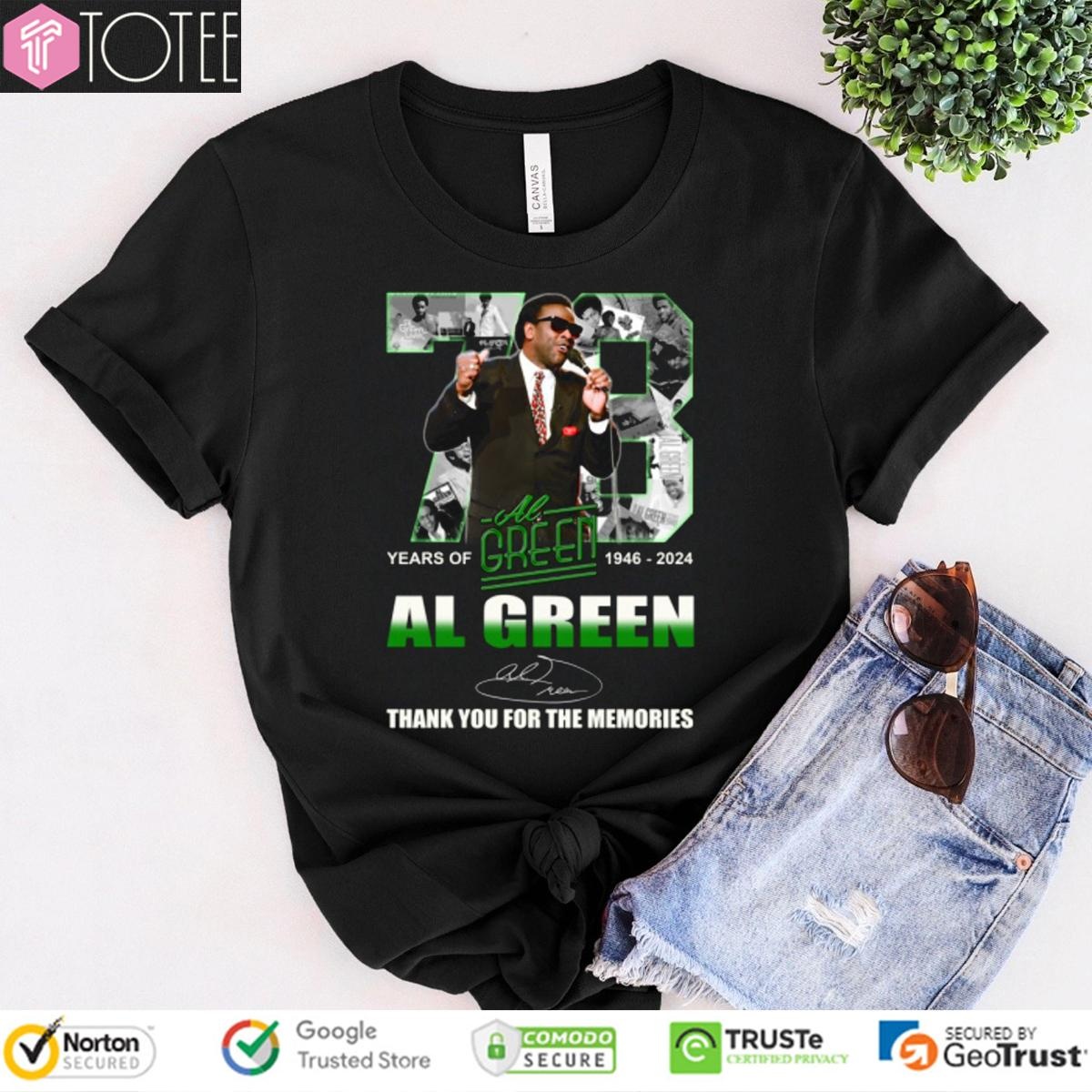 73 Years Of 1946-2024 Al Green Signature T-shirt