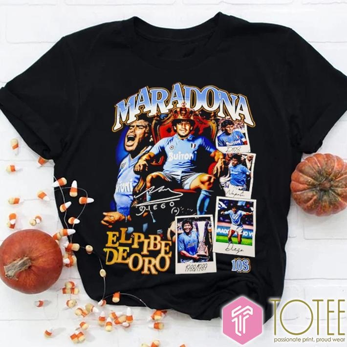 Maradona El Pibe De Oro Signature Vintage Bootleg T-shirt