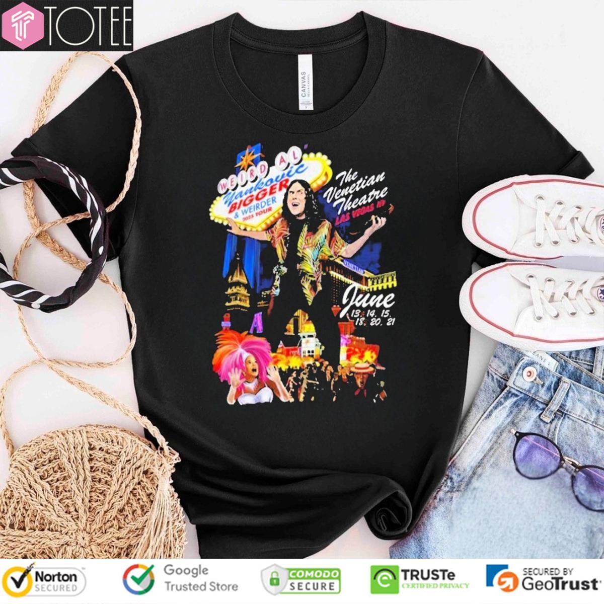 Weird Al Yankovic Bigger & Weirder 2025 Tour The Venetian Theatre Las Vegas T-shirt