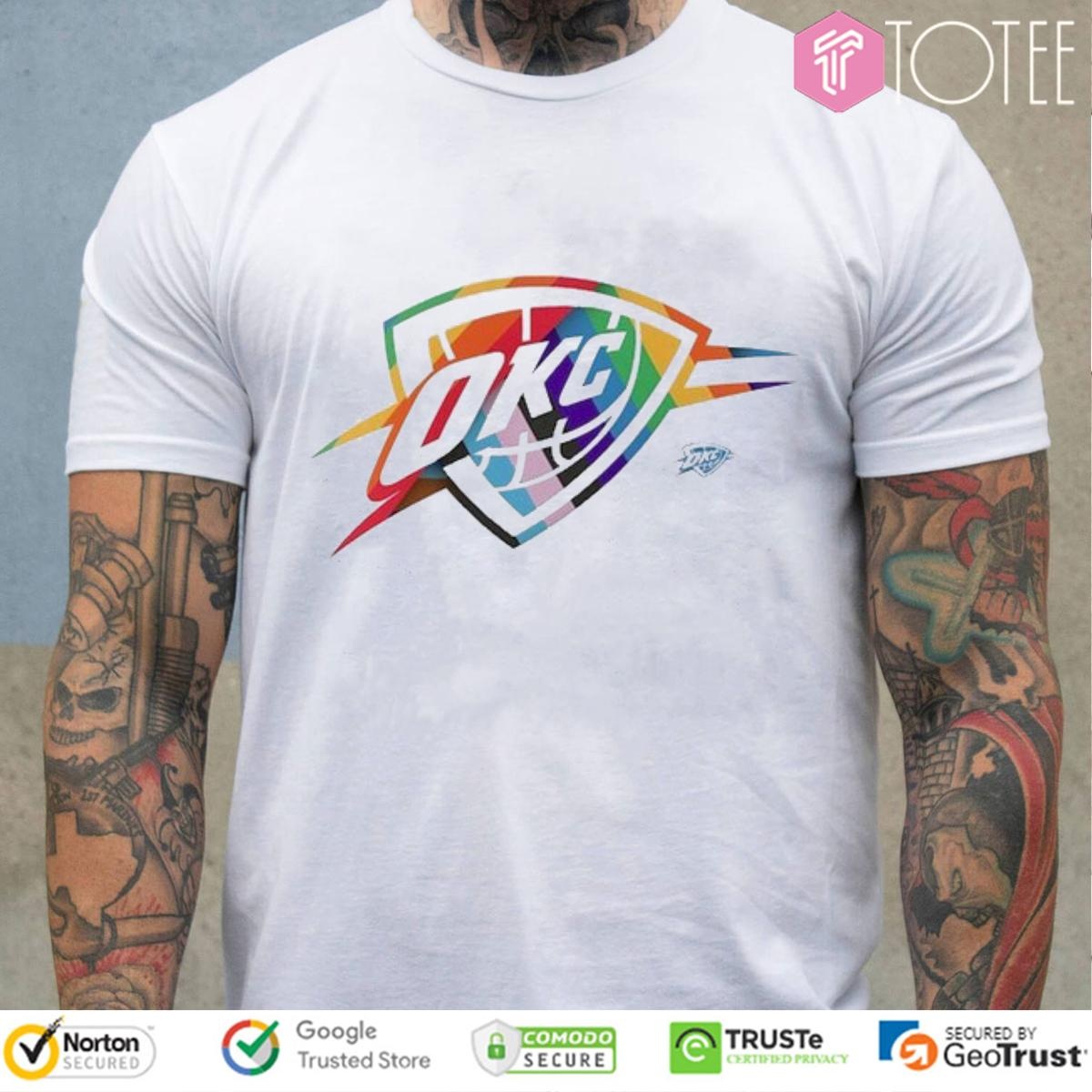 Lgbt Pride Oklahoma City Thunder Logo T-shirt