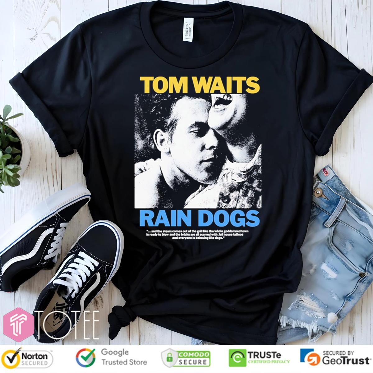 Official Tom Waits Rain Dogs Album T-shirt